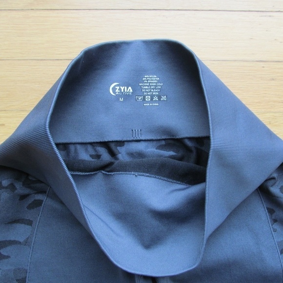 Zyia Camo Seamless Leggings Gray Women's Size M - Picture 9 of 10